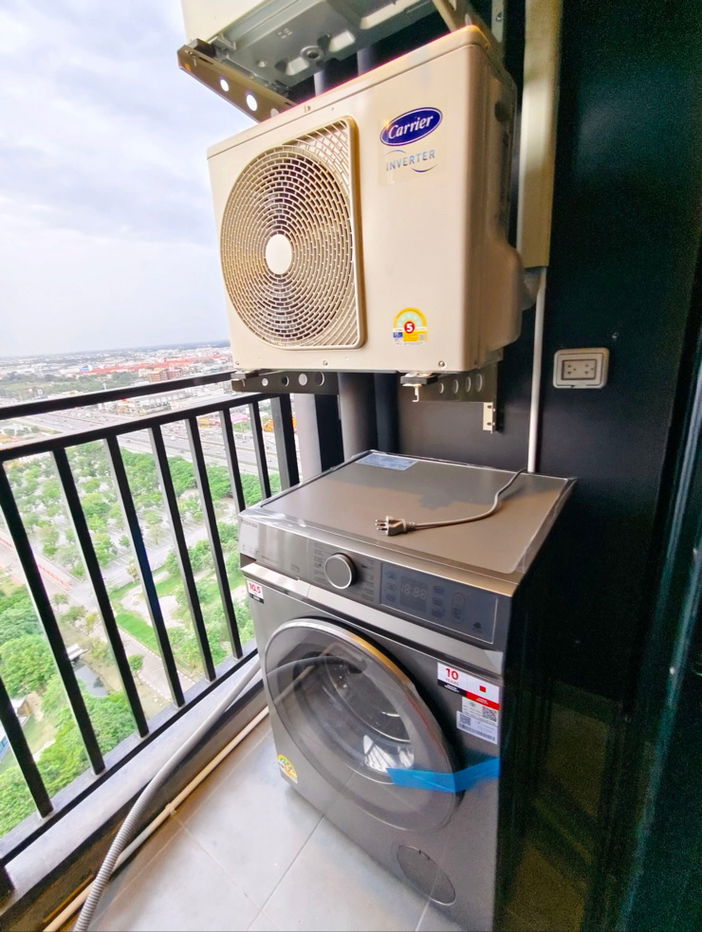 รูป 📣ปล่อยเช่า 𝐓𝐞𝐫𝐫𝐚 𝐑𝐞𝐬𝐢𝐝𝐞𝐧𝐜𝐞𝟏 มธ. 𝟭 𝗕𝗲𝗱𝗿𝗼𝗼𝗺 ขนาด 30 ตรม. ระเบียงทิศเหนือ ชั้น 25 - รูปที่ 6/9