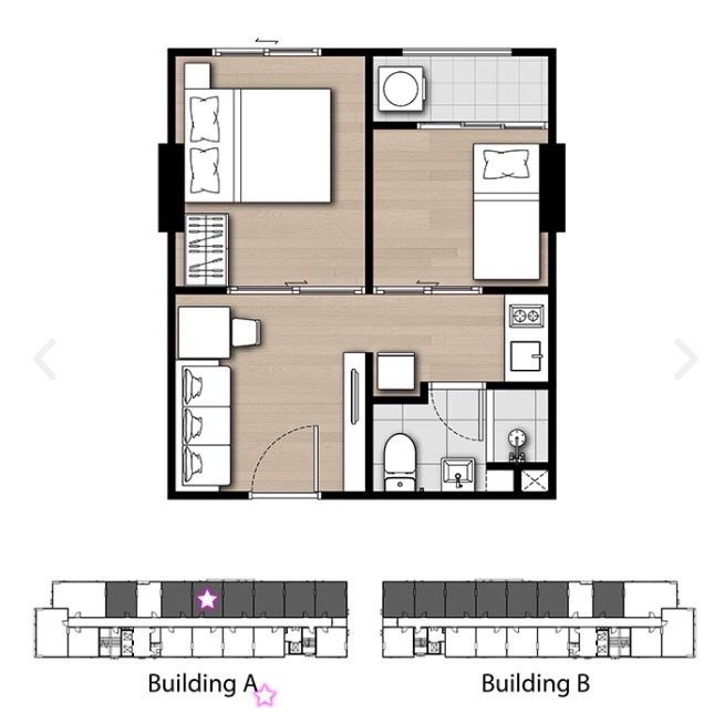 picture 🍁For rent Kensington Kaset Campus 🍁 2 bedrooms  🍁price 12,500 THB only. 🍁Fl.9 - 10/13
