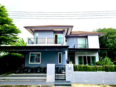 บ้านเดี่ยว วิทยาลัยพยาบาลบรมราชชนนีนพรัตน์วชิระ : บ้านเดี่ยว 2 ชั้น เดอะธารา รามอินทรา ใกล้รถไฟฟ้าสายสีชมพู ตกแต่งครบ ต่อเติมเต็มพร้อมอยู่ พื้นที่กว้าง ฟังก์ชันครบ ใกล้แฟชั่นไอส์แลนด์