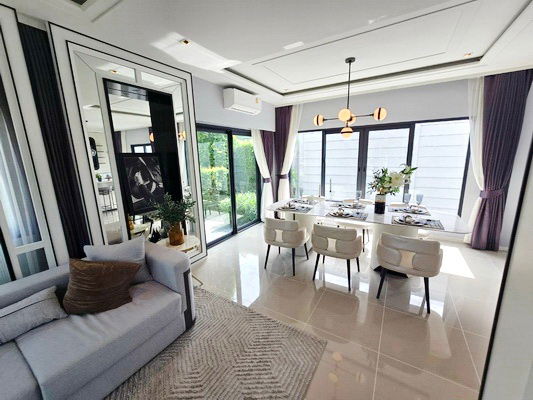 picture FOR RENT GRANDE PLENO SUKHUMVIT - BANGNA / 3 bedrooms 4 bathrooms / 74 Sqw. 160 Sqm. **90,000** NEW HOUSE. CLOSE TO MEGA BANGNA - 3/15