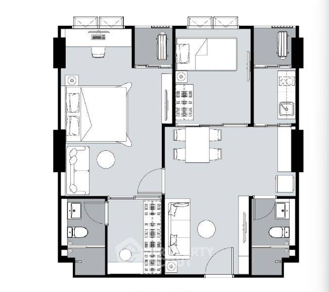 picture 2-BR Condo at Supalai Parc Ekkamai-Pattanakarn near ARL Ramkhamhaeng (ID 1784058) - 1/5