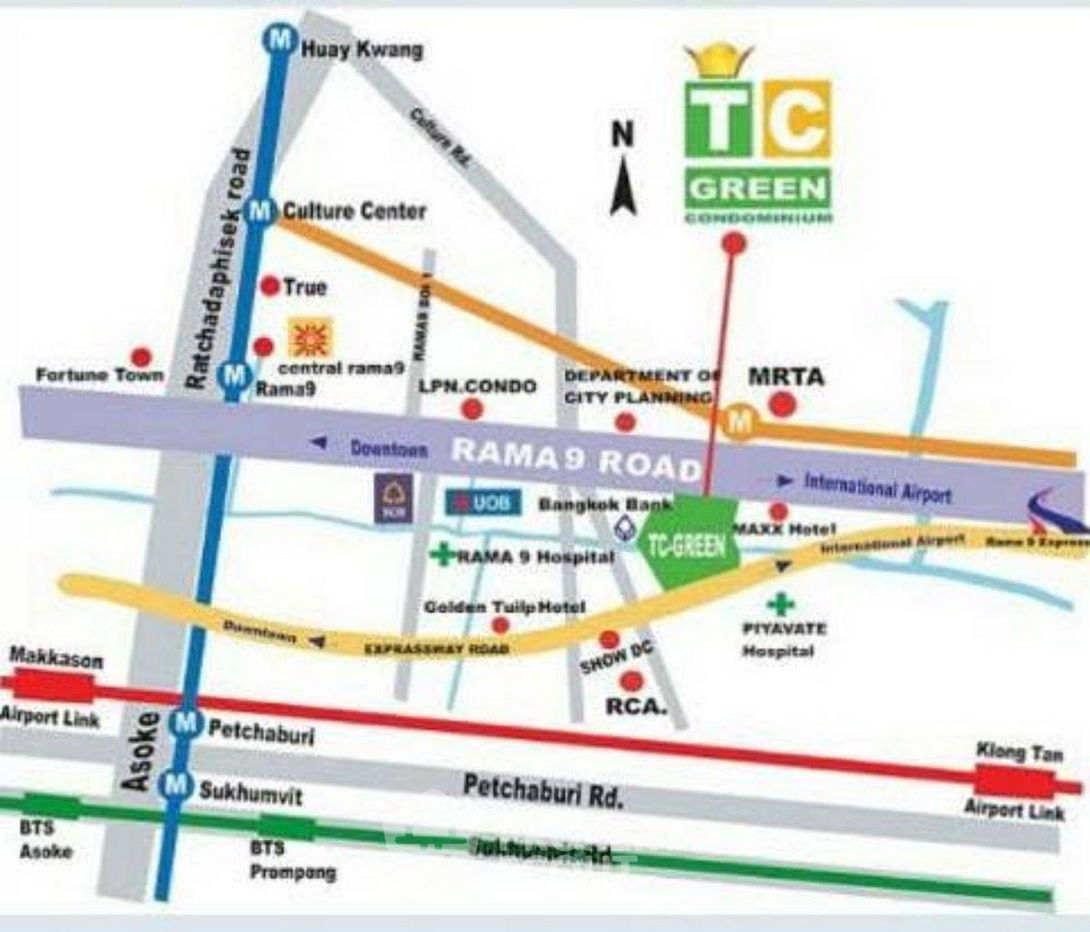 picture 2-BR Condo at T.c. Green Rama 9 near MRT Phra Ram 9 (ID 2229489) - 13/14