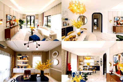 บ้านเดี่ยว ถนนเทพรักษ์ : ขายบ้านพร้อมตกแต่งสุดหรู  ติดทะเลสาบมีเพียง1 เดียวที่โครงการเศรษฐสิริ วัชรพล เทพรักษ์ โดยแสนสิริ