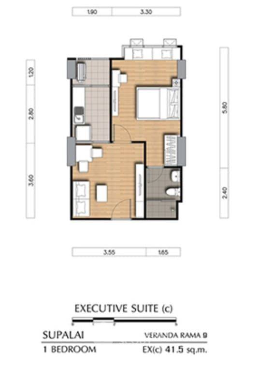 picture 1-BR Condo at Supalai Veranda Rama 9 in Bang Kapi (ID 2143654) - 6/10