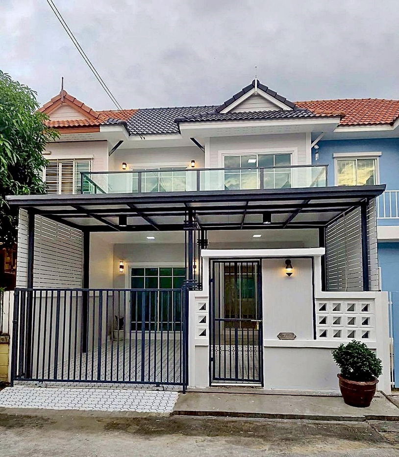 รูป บ้านสวย ทำเลดี ติดถนนบางกรวย–ไทรน้อย  #หมู่บ้านกานต์มณี (โซนเฟสใหม่)  ตรงข้ามแมคโคร บางบัวทอง  ทาวน์เฮ้าส์ 4 ห้องนอน รีโนเวทใหม่ - รูปที่ 1/19