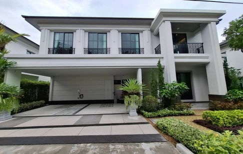 ขายบ้านตัวอย่างตกแต่งแบบ luxury พร้อมเฟอร์นิเจอร์ครบ โครงการเศรษฐสิริ รวมโชค