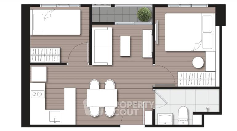 picture 2-BR Condo at Nue Noble Srinakarin – Lasalle in Samrong Nuea (ID 1380790) - 10/10