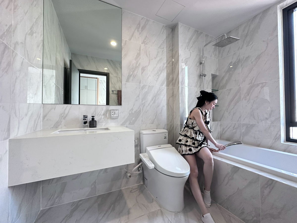 รูป ห้องขายหลุดจองไอดีโอ โมบิ รางน้ำ 2ห้องนอน2ห้องน้ำ ตกแต่งครบ ฟรีเครื่องใช้ไฟฟ้า - รูปที่ 5/8