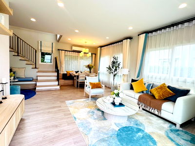 ขายบ้านแฝด : 🏡 ขายบ้านแฝด ! อณาสิริ ปิ่นเกล้า-กาญจนาฯ บ้านซีรีส์ใหม่ สไตล์ Modern Barn House 