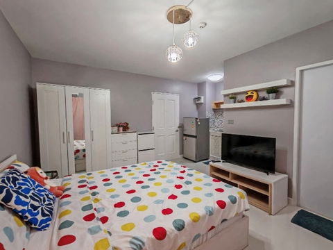 AS1392 ให้เช่าคอนโด MY CONDO สุขุมวิท52 เครื่องใช้ไฟฟ้าเฟอร์นิเจอร์ครบ