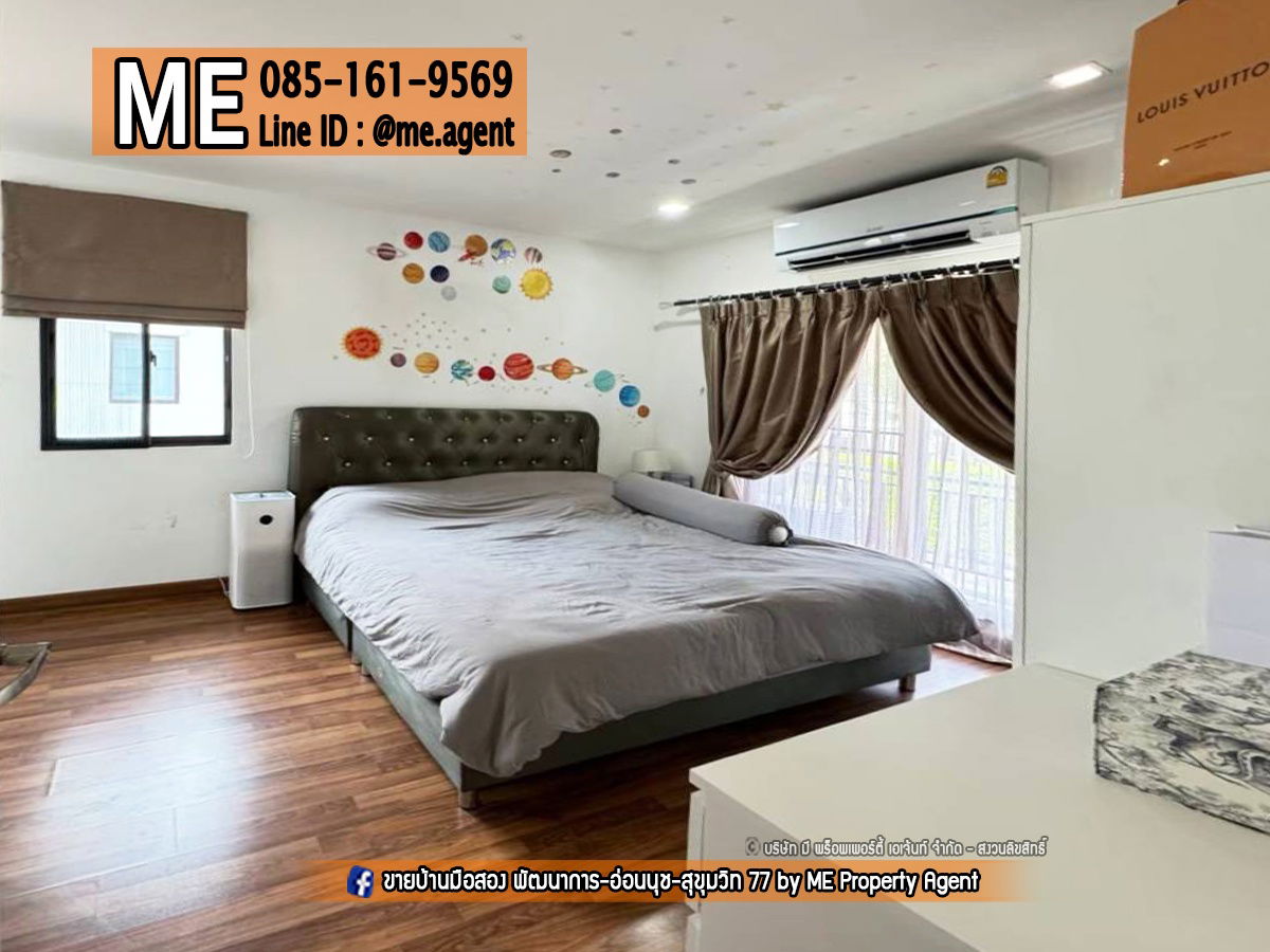 รูป Hot สุด !! เหลือหลังเดียว  บ้านเดี่ยว หน้าสวน พฤกษาวิลล์ 73 แต่งครบพร้อมอยู่ ทำเลใจกลางเมือง พัฒนาการ 38 อ่อนนุช 39 โทร 064-954-9619  (BA23-42) - รูปที่ 4/17