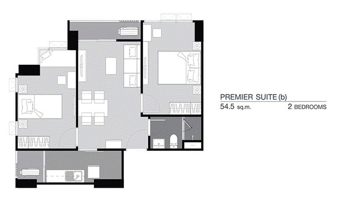 picture  Supalai Loft Prajadhipok - Wongwian Yai  2 bedrooms, 1 bathroom - 11/11