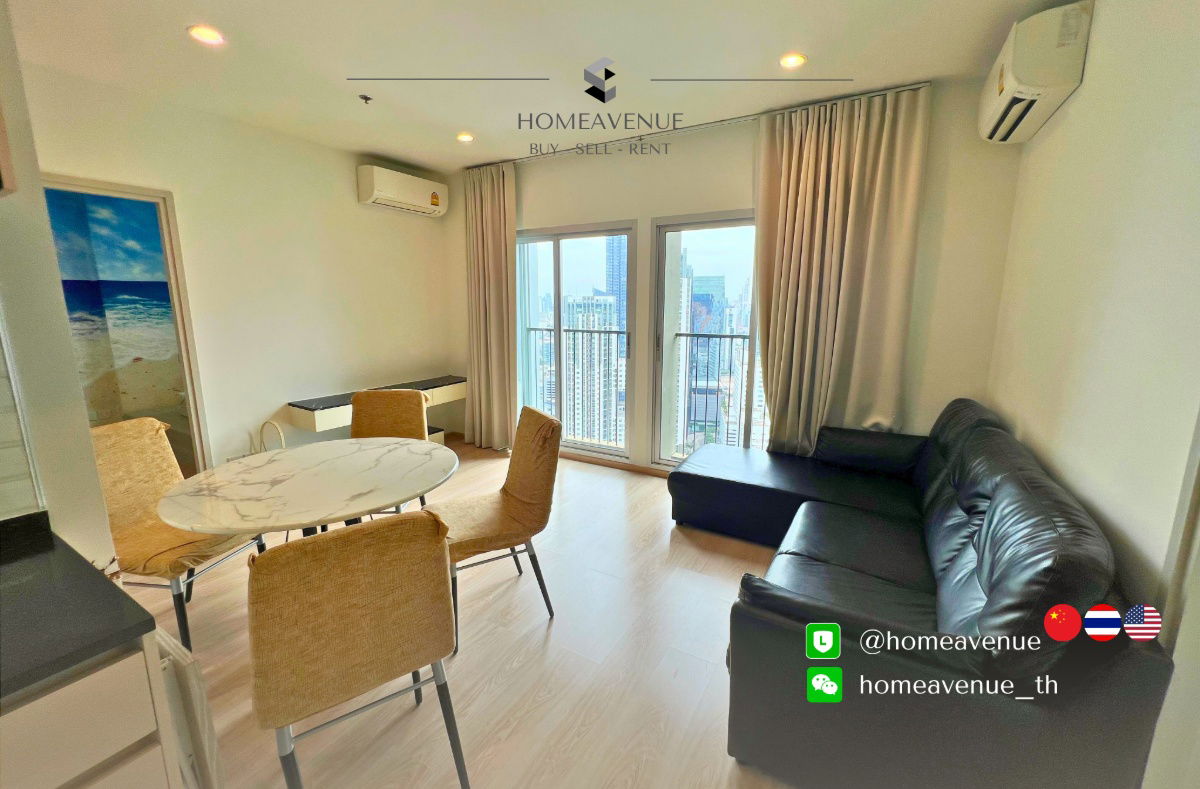 picture Noble Revolve Ratchada 2 ✨ Renovated unit, ready to move in 🚇 Next to MRT Thailand Culture Center | Line: @homeavenue 💥HA-4898 - 2/9