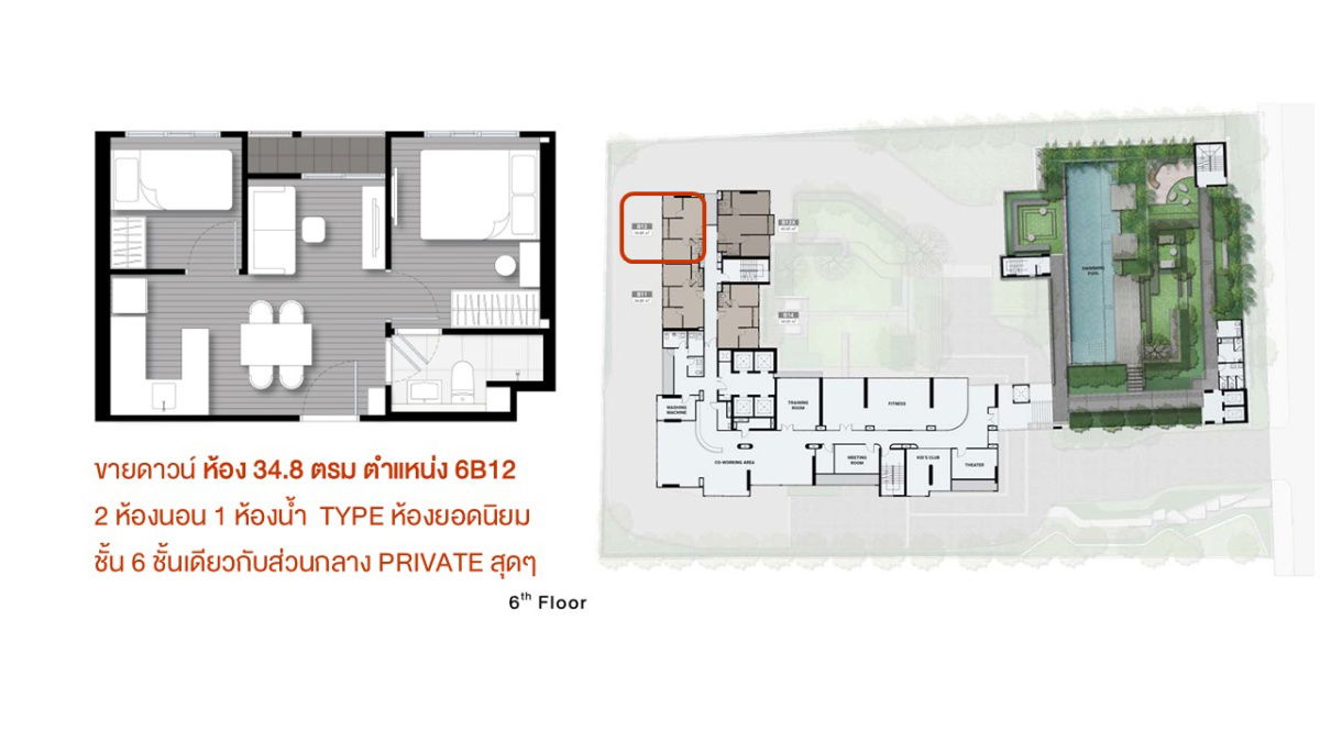 รูป 💕NUE EVO ARI 1 Bed plus ห้อง 34.8 ตรม ชั้น 6 ชั้นเดียวกับส่วนกลาง PRIVATE สุดๆ - รูปที่ 1/10