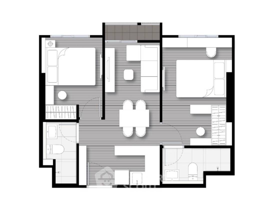 รูป คอนโด 2-ห้องนอน ที่ นิว อีโว อารีย์ ใกล้ BTS อารีย์ (ID 2130769) - รูปที่ 3/5