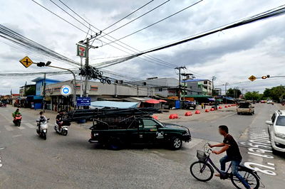 Land for rent วิทยาลัยบริหารธุรกิจและการท่องเที่ยวกรุงเทพ : Land for rent filled in 7rai RamIntraMin Buri KleepMoo HathaiRat Welcome Community Mall MRT Setthabu