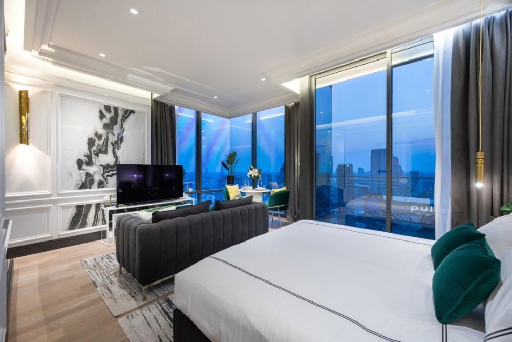 รูป Ashton Silom (แอชตัน สีลม)   วิวทิศใต้ - ตะวันตก (Mahanakhon - แม่น้ำเจ้าพระยา)  1 bedroom / 1 bathroom  - รูปที่ 4/15