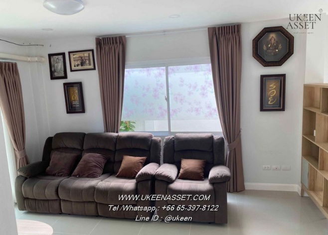 รูป UK01-307 ให้เช่าบ้านเดี่ยว 3 ห้องนอน หมู่บ้านเลควัลเล่ย์ ศรีราชา ชลบุรี : ค่าเช่าเพียง 25,000 บาท/เดือน - รูปที่ 8/14