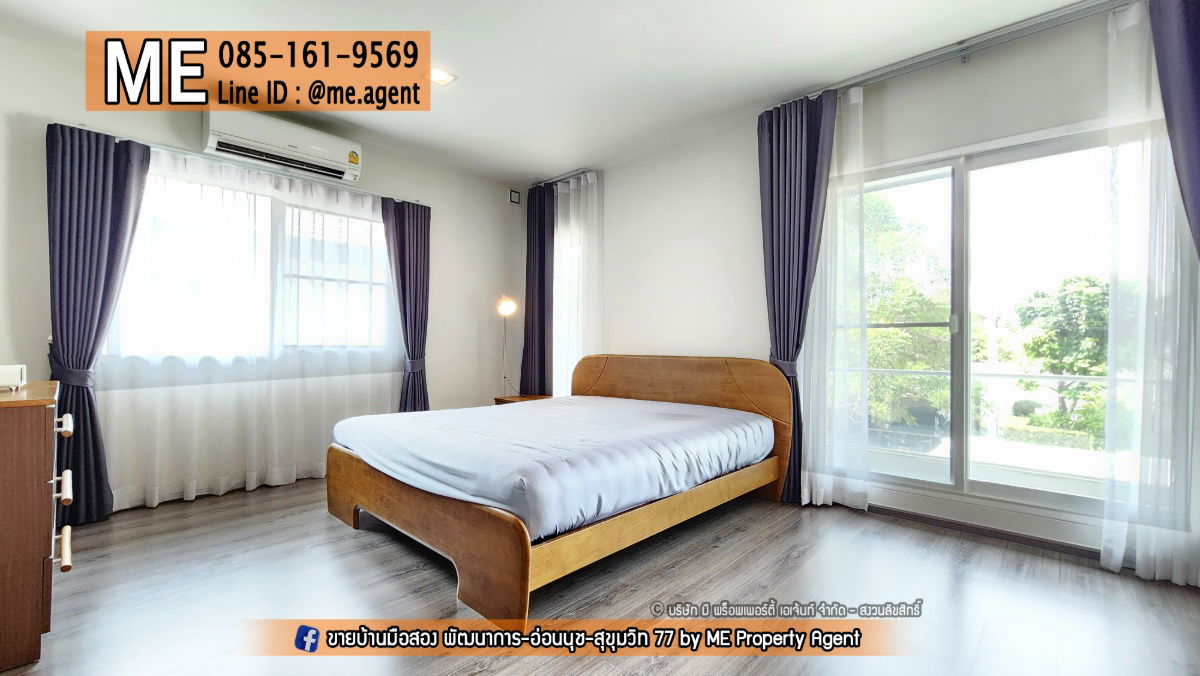 รูป ขายบ้านเดี่ยว มบ.มัณฑนา มอเตอร์เวย์-กรุงเทพกรีฑาตัดใหม่ เฟอร์นิเจอร์พร้อมเข้าอยู่ สะดวก ถนนมอเตอร์เวย์ กรุงเทพ-ชลบุรี โทร 085-161-9569 (BM17-56) - รูปที่ 6/16