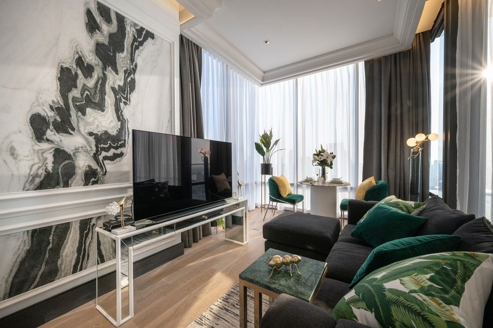 picture 🔥 For Rent !!🔥 Code C20221202813..........Ashton Silom, 1 bedroom, 1 bathroom, high floor 40++, city view, furnished, ready to move in 📣📣 - 2/8