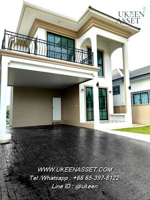 Houses for sale Chonburi : UK01-324 Single house for sale on 50 sq m of land, near Nong Kho Reservoir, Sriracha, price only 4.19 million baht.