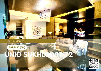 Condos for rent BTS Bearing : For rent 📍 Unio Sukhumvit 72📍 Fully furnished and equipped with electrical appliances, near BTS Bearing
