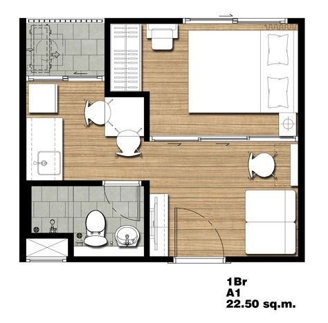 picture For rent Plum condo Bang Yai station 1 bed  fully furnish  - 14/20