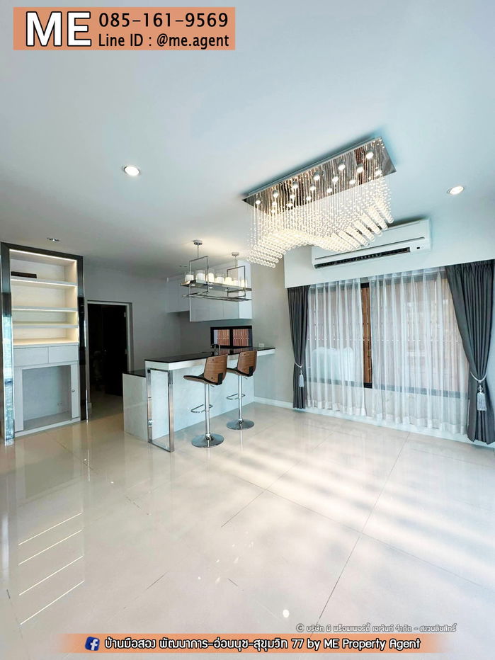 picture Sale Single House, Setthasiri Pattanakarn 81 sqw. 4 Bed fully decorated 20 mins from Thonglor, call 064-954-9619 (BJ21-81) - 5/16