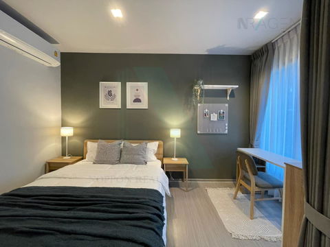 🚩 For Rent Condo LIFE ASOKE - RAMA 9 Building A, Floor 24,Studio, Room size 26.00 sqm