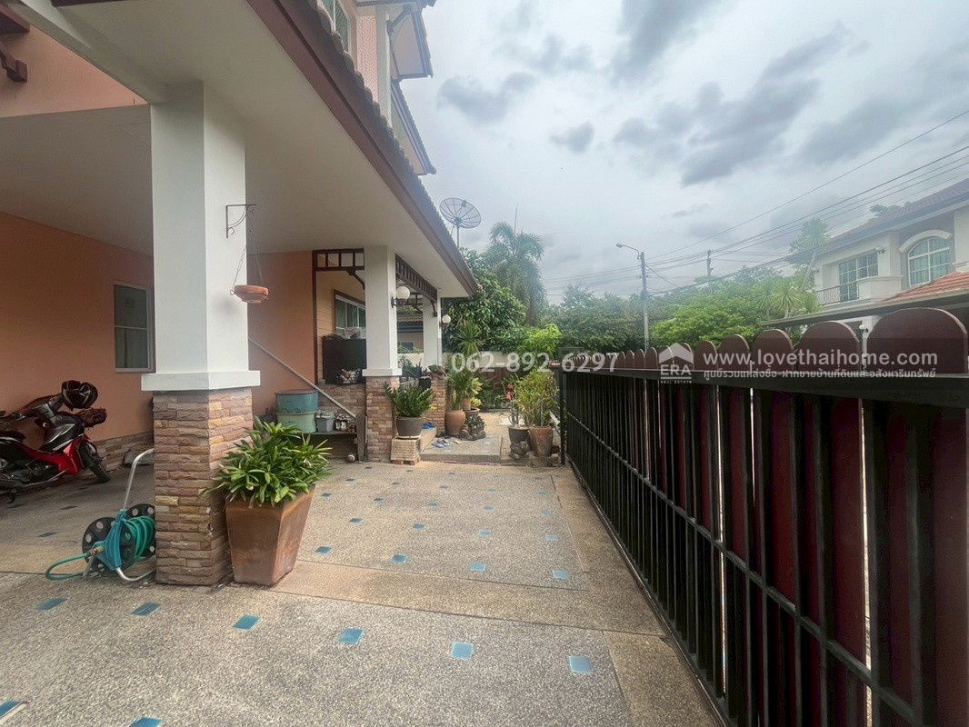 picture Two-story detached house for sale in the Chollada project, Wat Lat Pla Duk, size 52.4 square wah. Beautiful house, good atmosphere, - 7/15