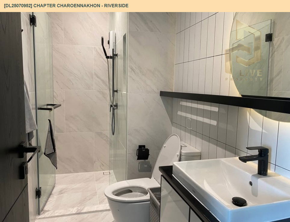 รูป DL25070952 ให้เช่าคอนโด แชปเตอร์ เจริญนคร - ริเวอร์ไซต์ (Chapter Charoennakhon - Riverside) ใกล้ BTS กรุงธนบุรี พร้อมเข้าอยู่ โทรด่วน 0638692663 LineID @655ebbvc - รูปที่ 10/10