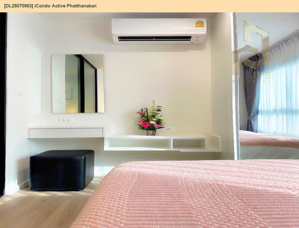 picture DL25070963 Condo for rent, iCondo Active Phatthanakan near Airport Rail Link Hua Mak, ready to move in, call urgently 0656133286 LineID @655ebbvc - 4/11