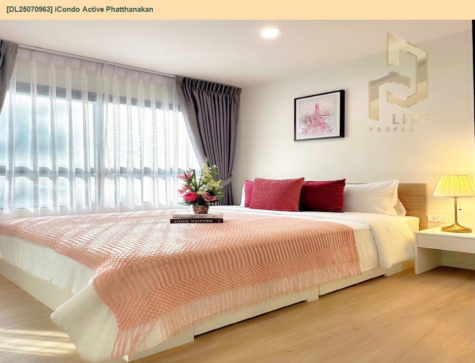 picture MDL25070963 Condo for rent, iCondo Active Phatthanakan near Airport Rail Link Hua Mak, ready to move in, call urgently 0656133286 LineID @534wlwof - 3/11