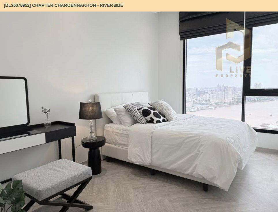 รูป DL25070952 ให้เช่าคอนโด แชปเตอร์ เจริญนคร - ริเวอร์ไซต์ (Chapter Charoennakhon - Riverside) ใกล้ BTS กรุงธนบุรี พร้อมเข้าอยู่ โทรด่วน 0638692663 LineID @655ebbvc - รูปที่ 9/10
