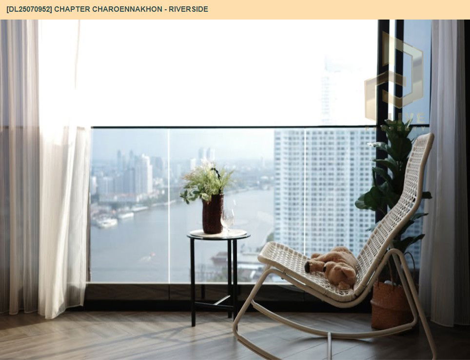 รูป DL25070952 ให้เช่าคอนโด แชปเตอร์ เจริญนคร - ริเวอร์ไซต์ (Chapter Charoennakhon - Riverside) ใกล้ BTS กรุงธนบุรี พร้อมเข้าอยู่ โทรด่วน 0638692663 LineID @655ebbvc - รูปที่ 3/10