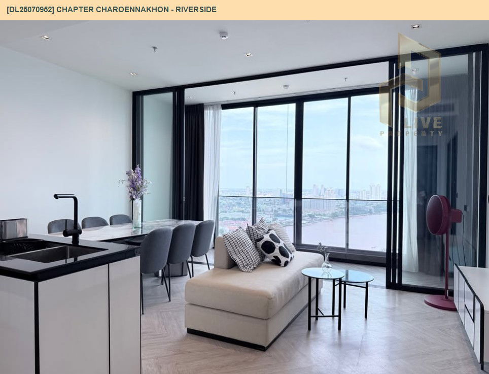 รูป DL25070952 ให้เช่าคอนโด แชปเตอร์ เจริญนคร - ริเวอร์ไซต์ (Chapter Charoennakhon - Riverside) ใกล้ BTS กรุงธนบุรี พร้อมเข้าอยู่ โทรด่วน 0638692663 LineID @655ebbvc - รูปที่ 2/10