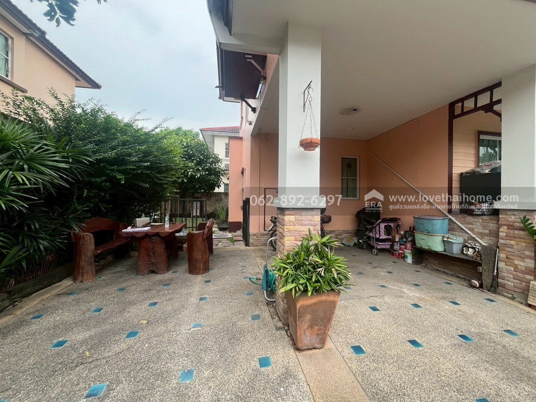 picture Two-story detached house for sale in the Chollada project, Wat Lat Pla Duk, size 52.4 square wah. Beautiful house, good atmosphere, - 8/15