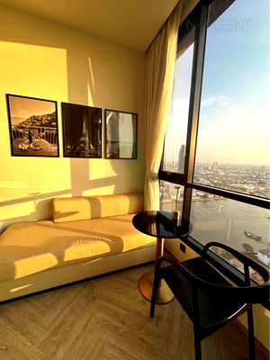 Condos for rent Siam University : 🎉 For rent, Chapter Charoen Nakhon-Riverside STUDIO, 40th floor, Building A, near BTS Krung Thonburi.