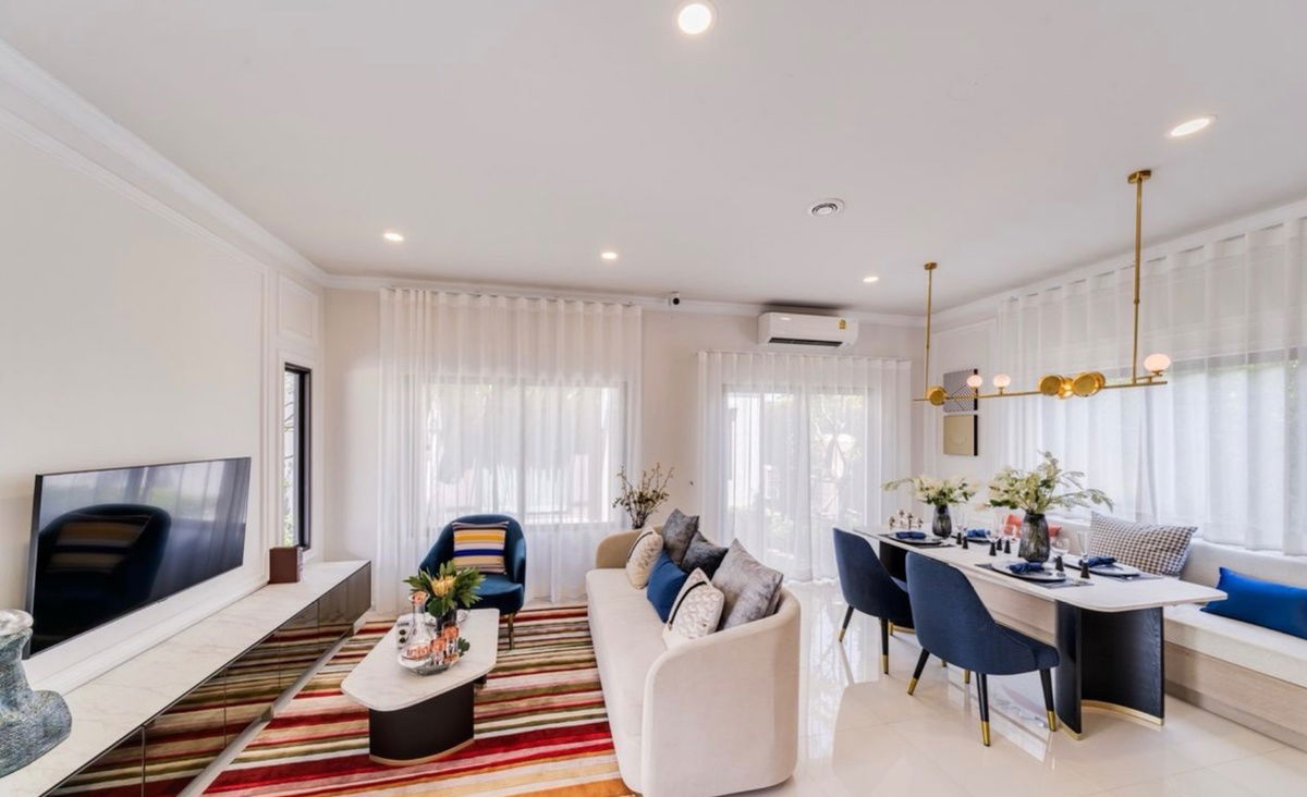 picture Two-story semi-detached house for sale in Britannia Mega Town Bangna. Beautiful, cheap, good location,. Interested? Add me on Line @841qqlnr - 4/18
