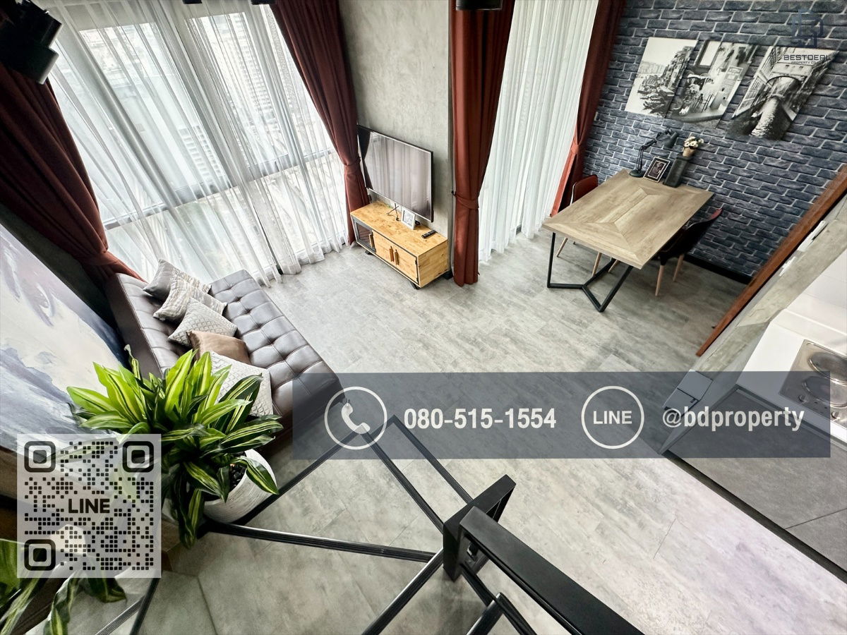 picture Bestdeal FOR RENT CONDO. “Ideo Mobi Rama 9”2bedroom Duplex 62sqm. Rental 30,000 THB /month  Near Phraram Kao 9 MRT Station 80 meters. - 2/17