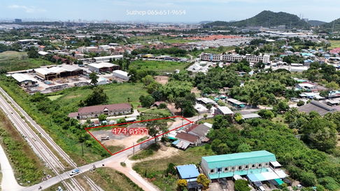 ขายที่ดินถมแล้วผังสีแดง เนื้อที่ 474 ตร.ว. ใกล้นิคมฯ แหลมฉบังและเซ็นทรัล ศรีราชา ชลบุรี