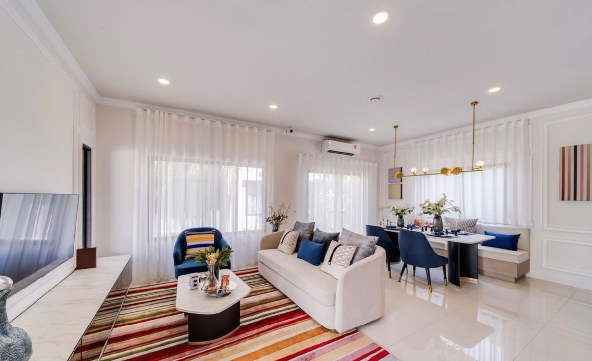 picture Two-story semi-detached house for sale in Britannia Mega Town Bangna. Beautiful, cheap, good location,. Interested? Add me on Line @841qqlnr - 3/18