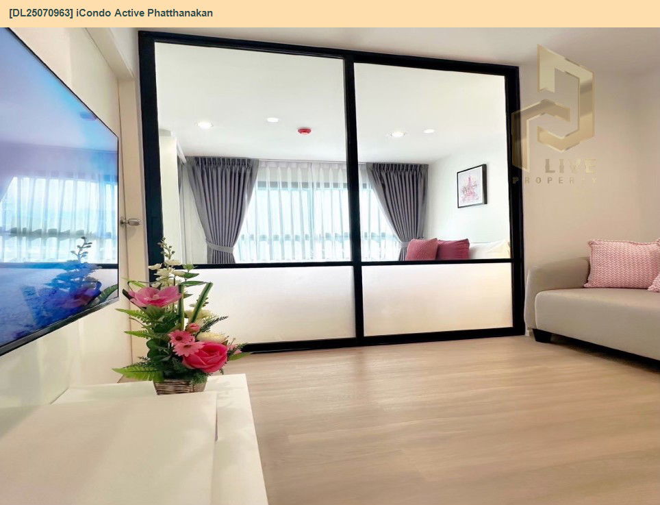 picture DL25070963 Condo for rent, iCondo Active Phatthanakan near Airport Rail Link Hua Mak, ready to move in, call urgently 0656133286 LineID @655ebbvc - 5/11