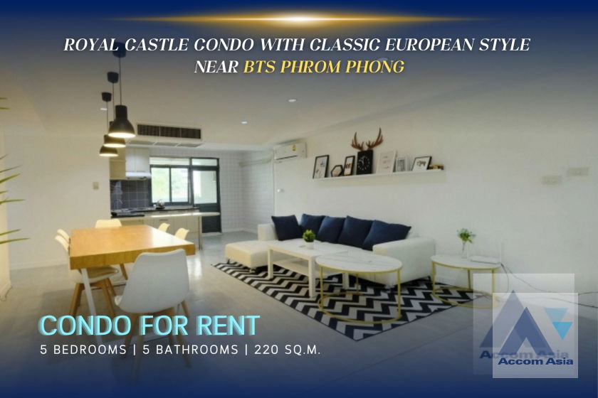 รูป 🔼🔽 AccomA 📩 Royal Castle condo with classic European style  Near BTS Phrom Phong (AA37144) - รูปที่ 1/20