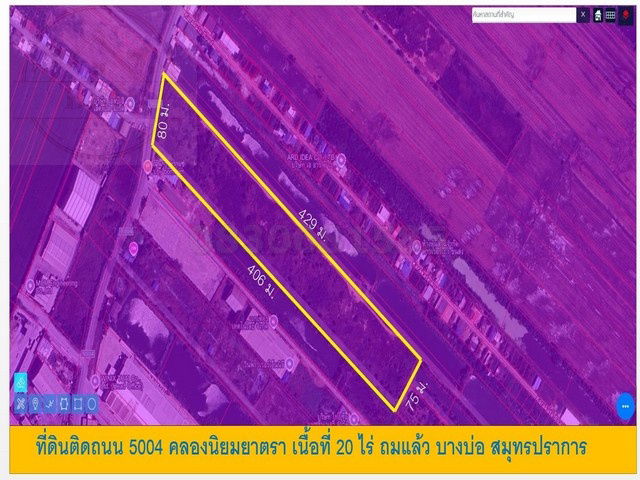 picture Purple, build a factory, build a warehouse, storage area 20 rai, Bangna-Trad Road, km. 35 Khlong Niyom Yatra, Bang Bo, Samut Prakan - 1/10