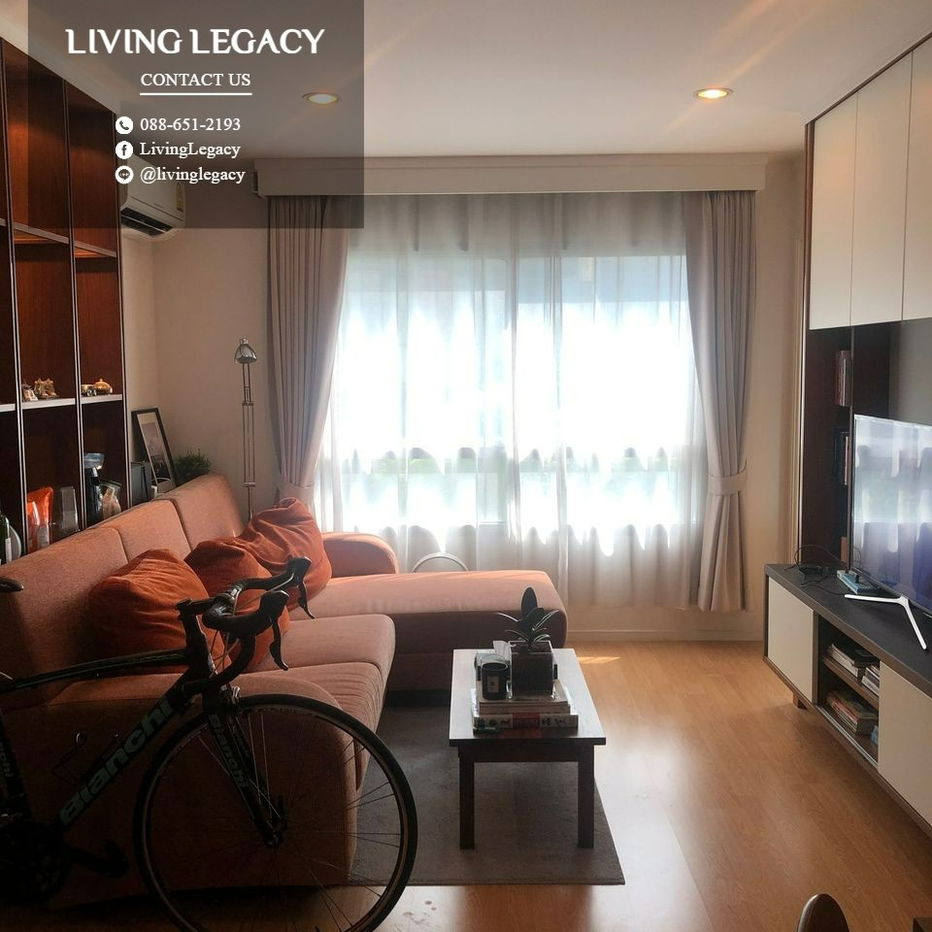 รูป SH697A ให้เช่าคอนโด Lumpini Place Srinakarin - Huamark Station 52 ตร.ม. ชั้น 2 ตึก A line id : @livinglegacy - รูปที่ 3/6