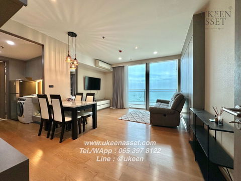 UK01-345 ให้เช่าคอนโดมารีน่าเบย์ฟร้อนท์ ศรีราชา ติดทะเล สะดวก ใกล้โรงพยาบาลสมเด็จและพญาไท ศรีราชา 1 ห้องนอน 50 ตร.ม.| ราคา 25,000 บาท/เดือน