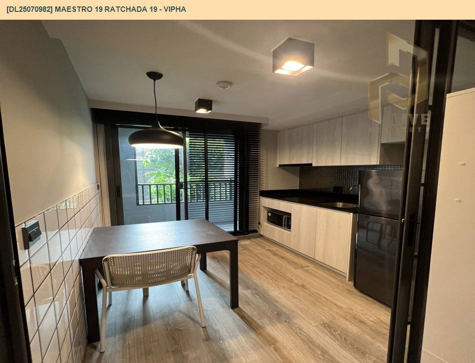 picture DL25070982 Condo for rent, Maestro 19 Ratchada 19 - Vipha near MRT รัชดาภิเษก, ready to move in, call urgently 0656133286 LineID @534wlwof - 2/11