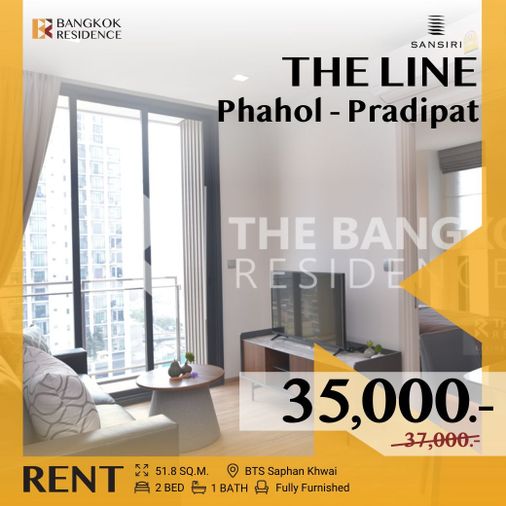  THE LINE Phahol–Pradipat 💫 Fully Furnished, Stylish Unit Near BTS Saphan Kwai 
