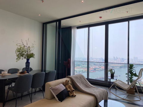 For Rent Condo CHAPTER CHAROENNAKHORN-RIVERSIDE Building 1, Floor 28,2 bed room, Room size 78.00 sqm